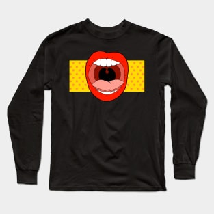 Pop art mouth Long Sleeve T-Shirt